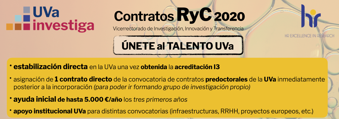 Atracción Talento UVa - Contratos Ramón y Cajal 2020